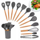 Kit de Utensílios de Cozinha em Silicone – Conjunto Completo com 12 Peças
