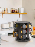 Runtoo Porta Temperos Giratório com 12 Potes – Organização e Elegância para Sua Cozinha
