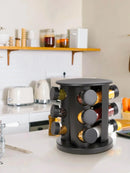 Runtoo Porta Temperos Giratório com 12 Potes – Organização e Elegância para Sua Cozinha