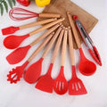 Kit de Utensílios de Cozinha em Silicone – Conjunto Completo com 12 Peças