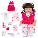 Boneca Bebê Reborn 48cm Menina Girafa Corpo de Silicone