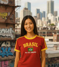 Camiseta Brasil RJ + Colar